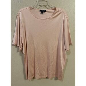 Lauren Ralph Lauren T-Shirt Womens 3X Pink Excellent Silk Cotton Blend Tee